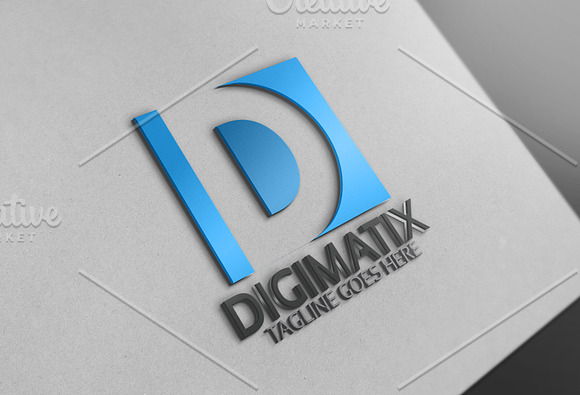 Digital D Letter  in Logo Templates - product preview 4