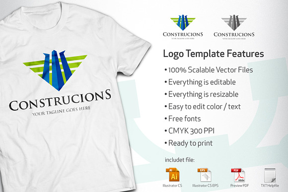 ConstrucionS logo in Logo Templates - product preview 1