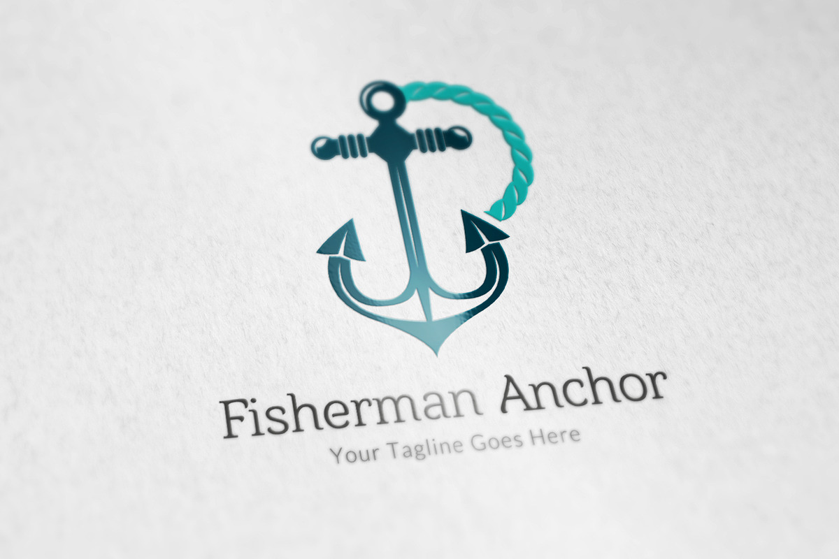 Fisherman Anchor logo in Logo Templates - product preview 8