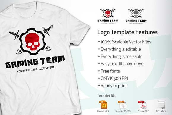 Gaming Team logo v1 in Logo Templates - product preview 1