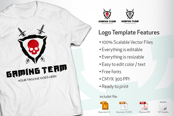Gaming Team logo v2 in Logo Templates - product preview 1