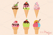Ice Cream and Sundae Clipart