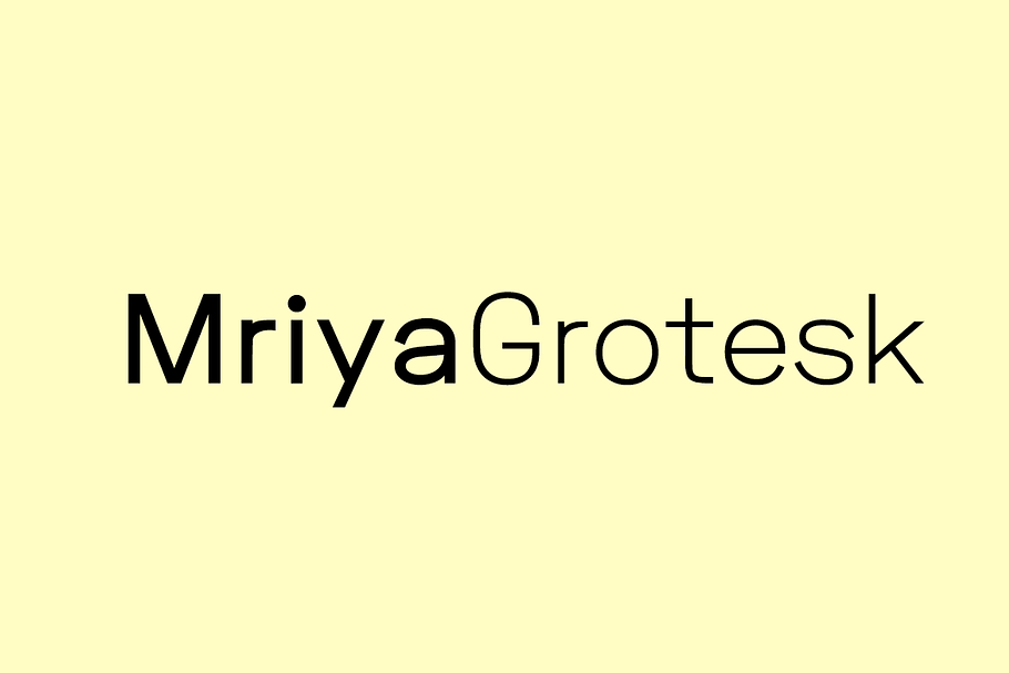 Mriya Grotesk - Sans-Serif Typeface