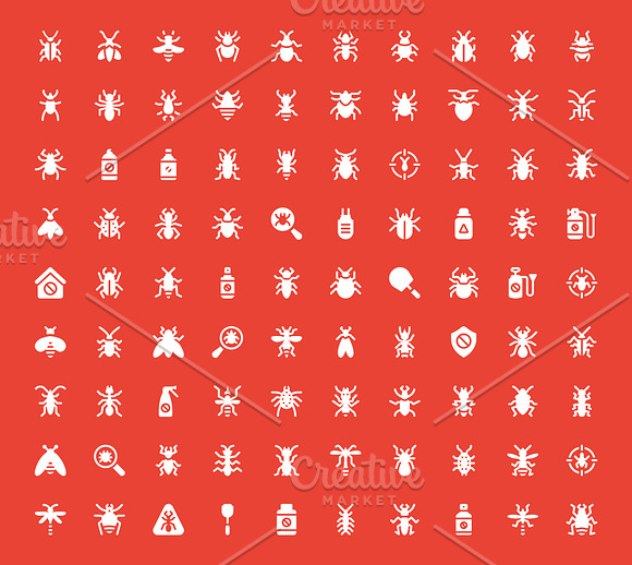 90 Pest Control Vector Icons in Icons - product preview 1