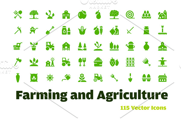 115 Farming and Agriculture Icons