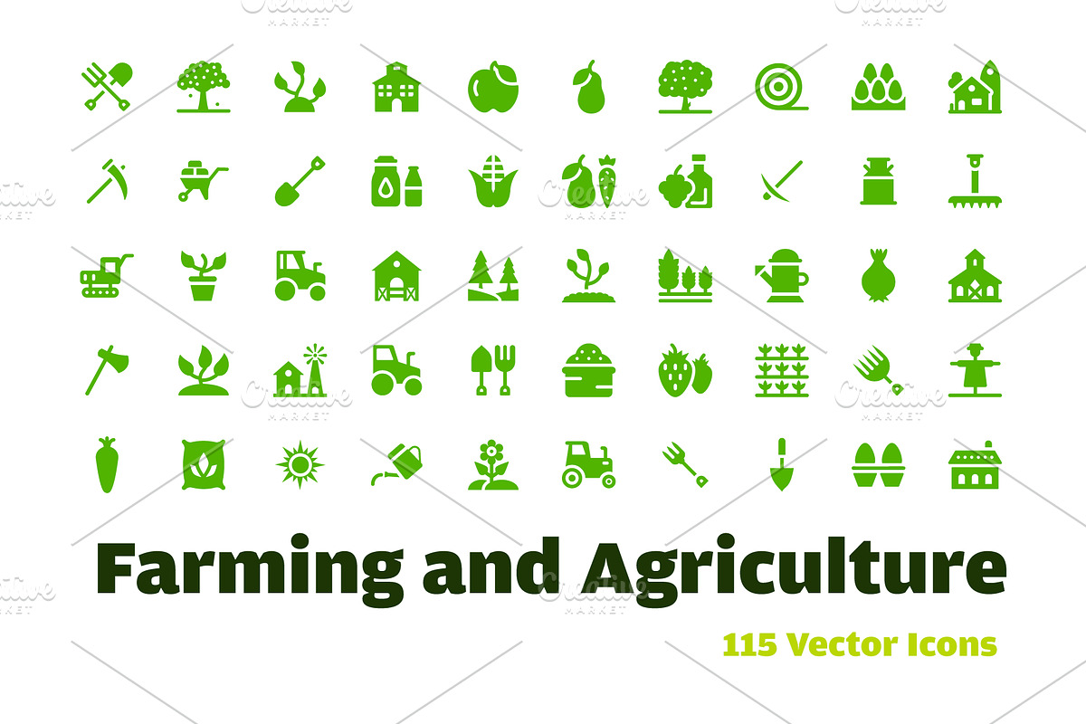 115 Farming and Agriculture Icons in Icons - product preview 8