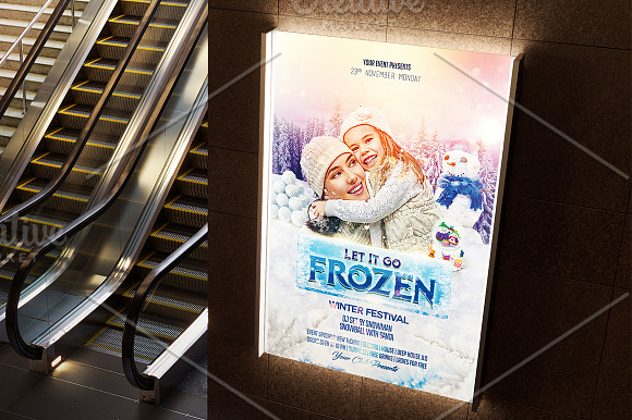 Frozen Winter Party Flyer in Flyer Templates - product preview 2
