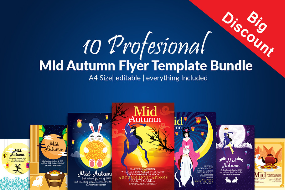 10 Mid Autumn Flyer Bundle Vol:02