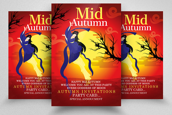 10 Mid Autumn Flyer Bundle Vol:02 in Flyer Templates - product preview 1