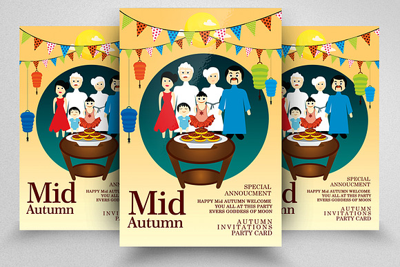 10 Mid Autumn Flyer Bundle Vol:02 in Flyer Templates - product preview 3