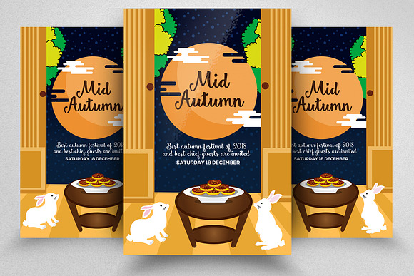 10 Mid Autumn Flyer Bundle Vol:02 in Flyer Templates - product preview 6