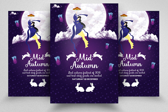 10 Mid Autumn Flyer Bundle Vol:02 in Flyer Templates - product preview 9
