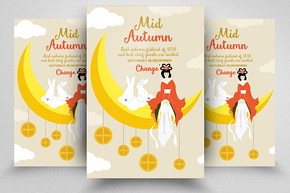 10 Mid Autumn Flyer Bundle Vol:02 in Flyer Templates - product preview 10