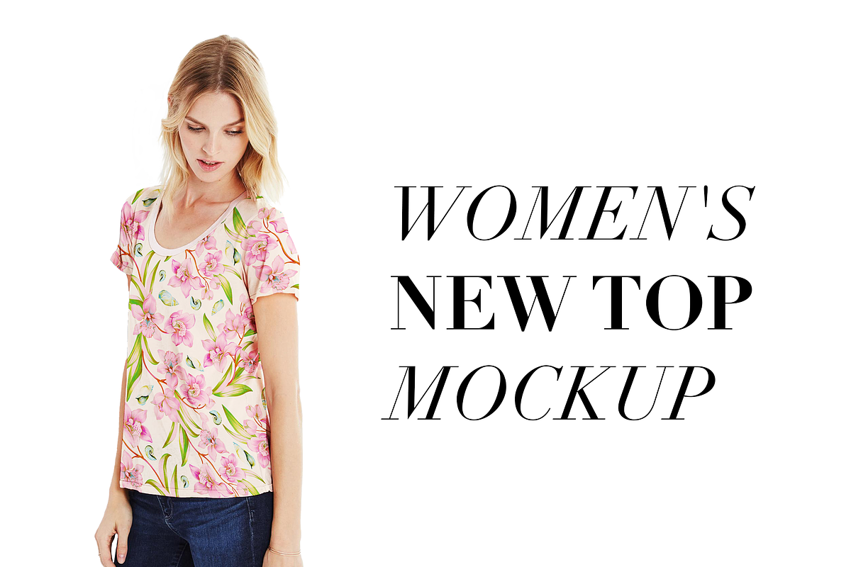 WOMEN'S NEW TOP MOCKUP in Product Mockups - product preview 8