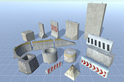 16 Concrete Barriers - Big Pack