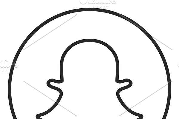 Ghost stroke icon, logo illustration