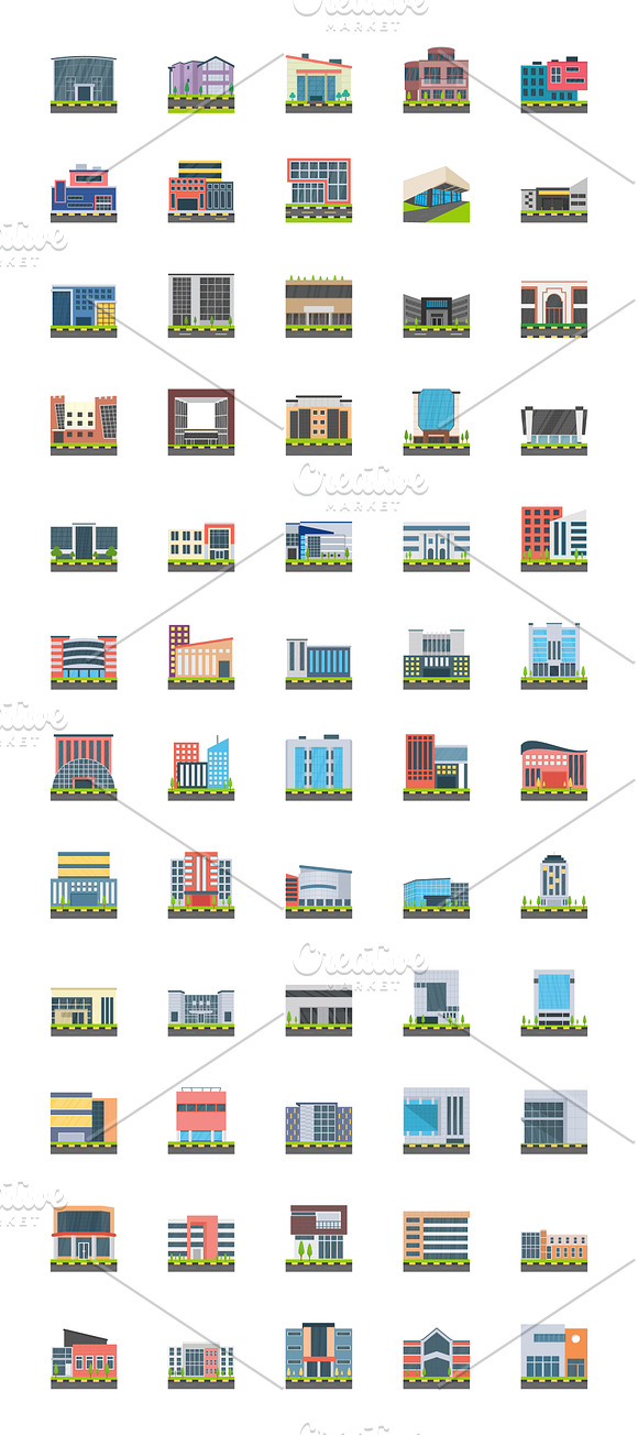 60 Office Building Icons in Icons - product preview 2