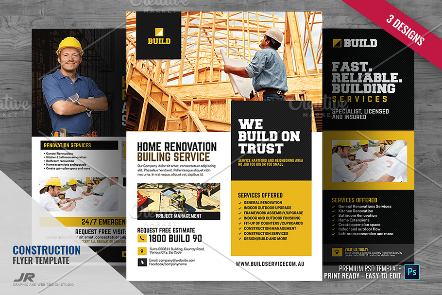 Construction Flyer Bundle in Flyer Templates - product preview 8