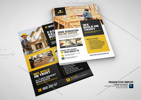 Construction Flyer Bundle in Flyer Templates - product preview 2