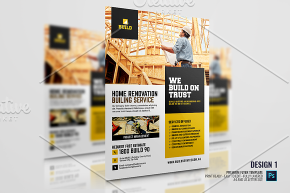 Construction Flyer Bundle in Flyer Templates - product preview 3