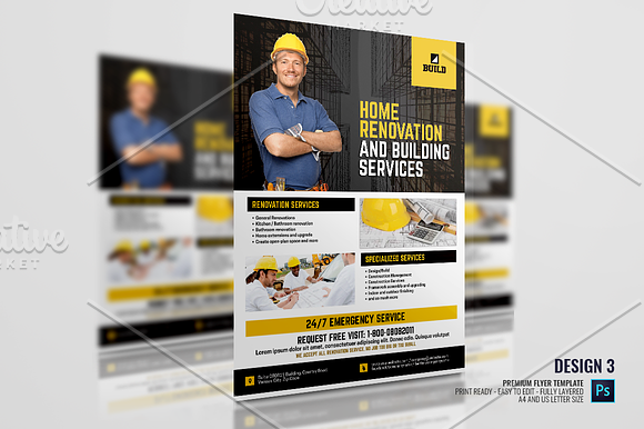 Construction Flyer Bundle in Flyer Templates - product preview 5