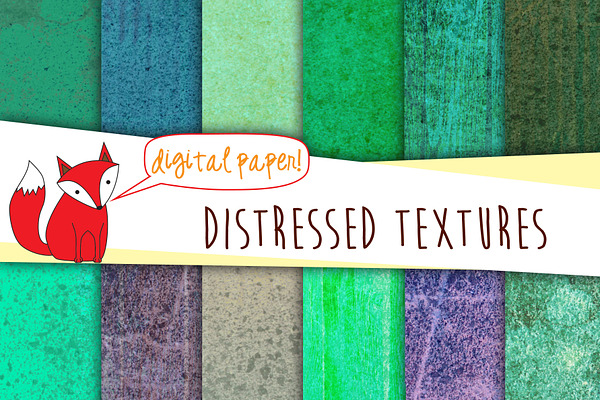 Distressed Texture Paper- Green Pack