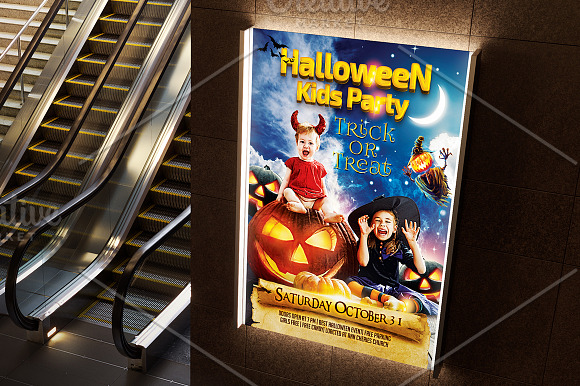 Kids Halloween Party Flyer in Flyer Templates - product preview 2