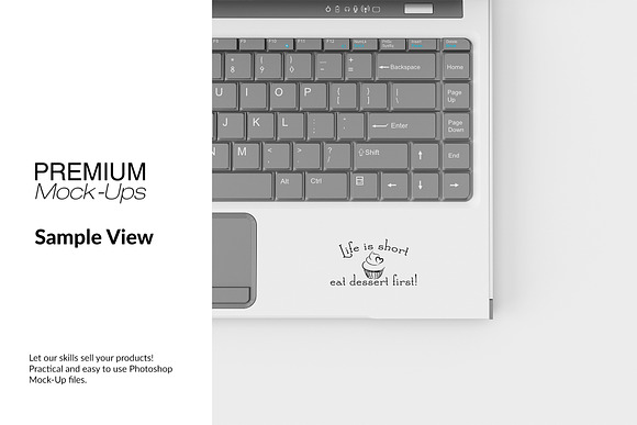 Laptop Sticker Mockup  in Product Mockups - product preview 3