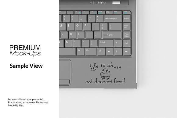 Laptop Sticker Mockup  in Product Mockups - product preview 5