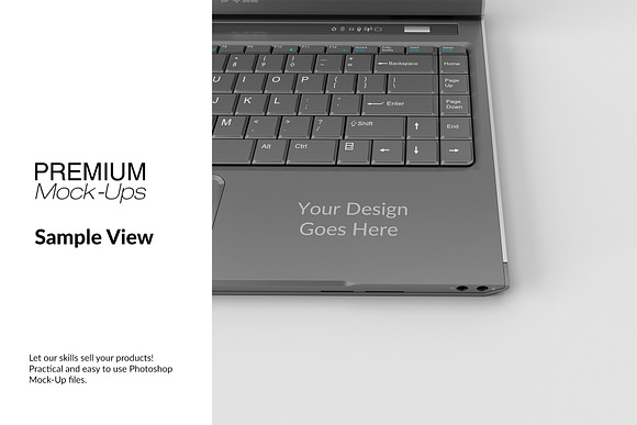 Laptop Sticker Mockup  in Product Mockups - product preview 6