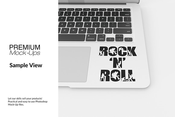 Laptop Sticker Mockup  in Product Mockups - product preview 9