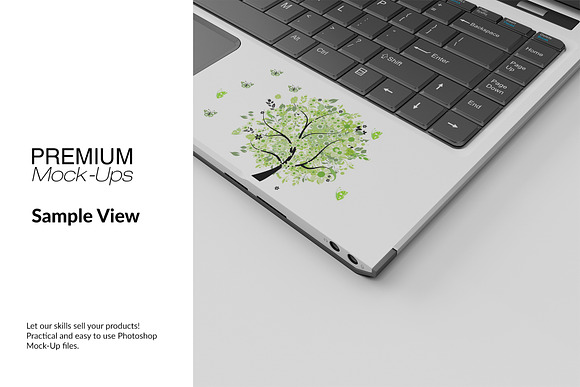 Laptop Sticker Mockup  in Product Mockups - product preview 15