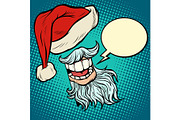 Santa Claus beard and hat
