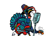 Thanksgiving Turkey character singer