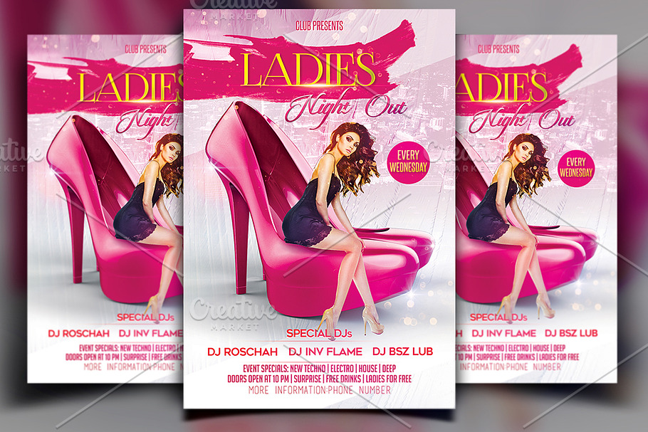 Ladies Night Flyer in Flyer Templates - product preview 8