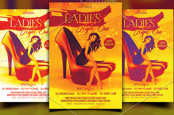 Ladies Night Flyer in Flyer Templates - product preview 3
