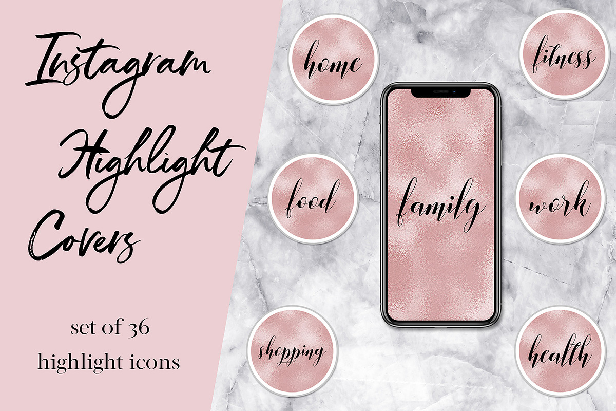 Rose Instagram Story Highlights in Instagram Templates - product preview 8