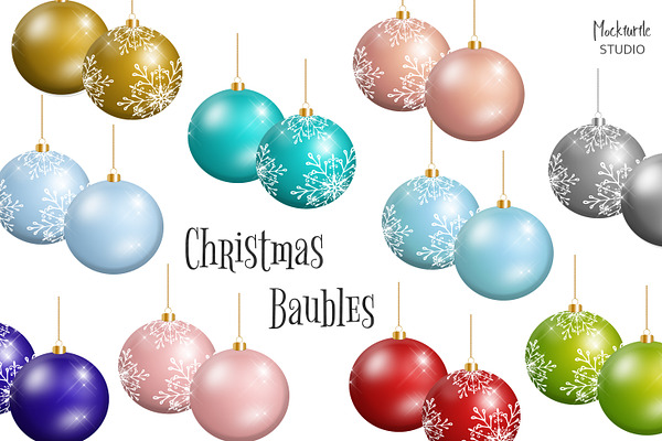 Christmas Baubles Clip art