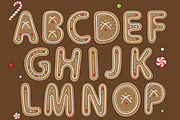 'Christmas Cookie'  vector alphabet