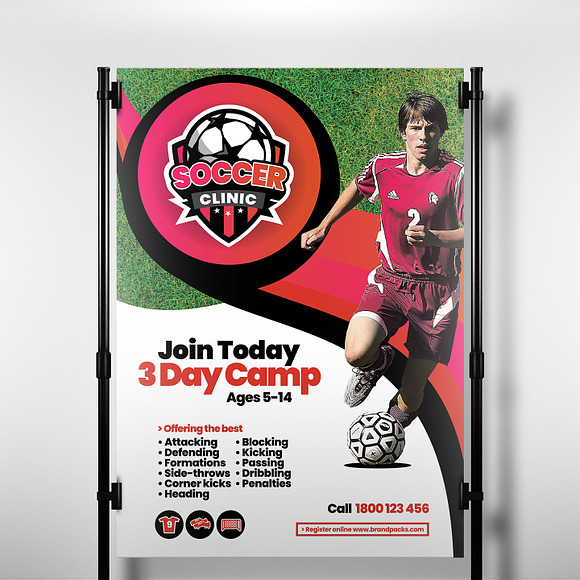 Soccer Camp Poster Template in Flyer Templates - product preview 1