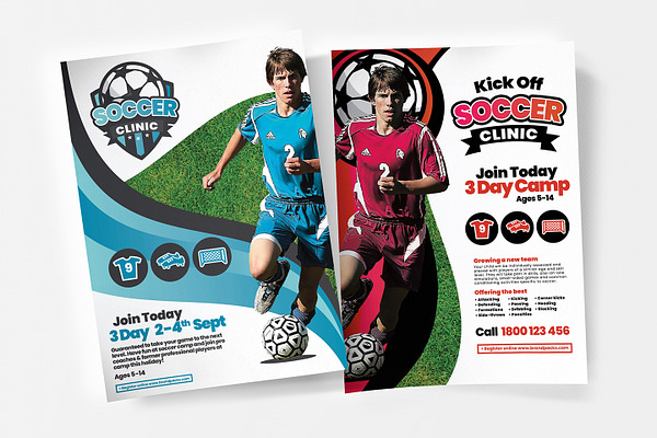 A4 Soccer Camp Posters / Flyers