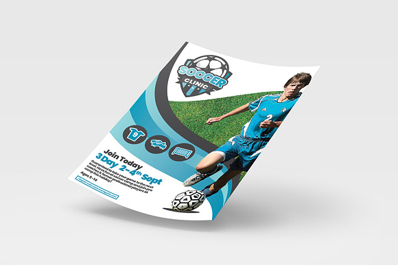 A4 Soccer Camp Posters / Flyers in Flyer Templates - product preview 2