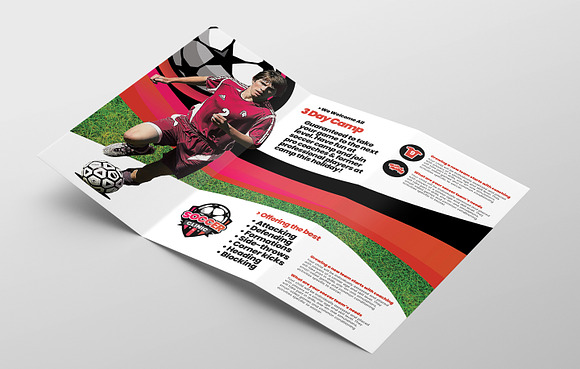 Soccer Camp Trifold Brochure in Brochure Templates - product preview 1