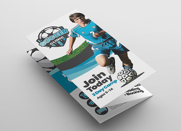 Soccer Camp Trifold Brochure in Brochure Templates - product preview 2