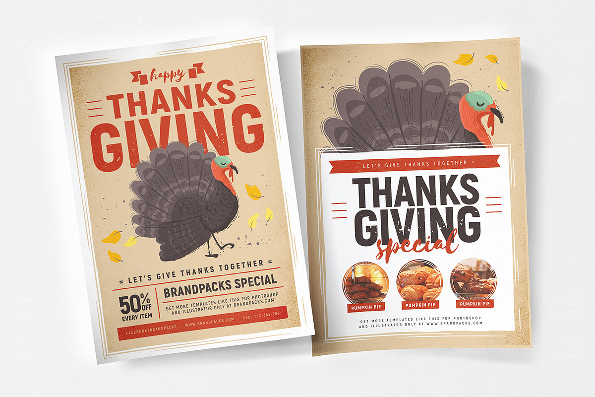 Thanksgiving Flyer / Poster v1 in Flyer Templates - product preview 8