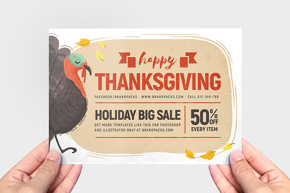 Thanksgiving Flyer / Poster v1 in Flyer Templates - product preview 4