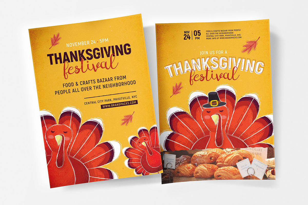 Thanksgiving Flyer / Poster v2 in Flyer Templates - product preview 8