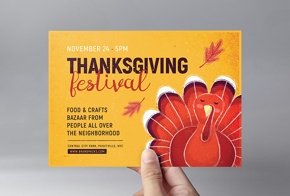 Thanksgiving Flyer / Poster v2 in Flyer Templates - product preview 3