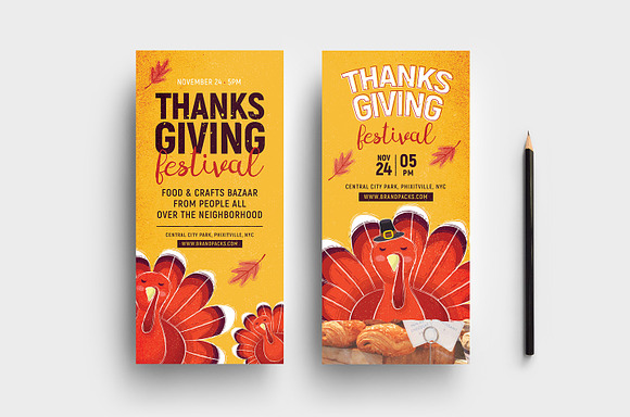 Thanksgiving Flyer / Poster v2 in Flyer Templates - product preview 5