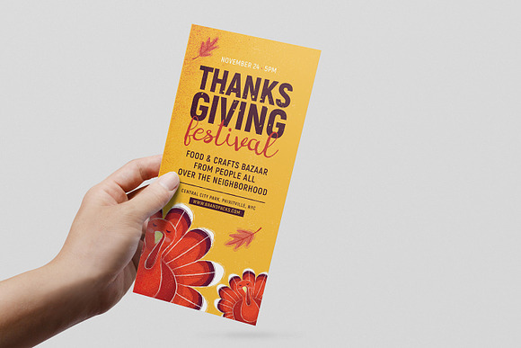 Thanksgiving Flyer / Poster v2 in Flyer Templates - product preview 7